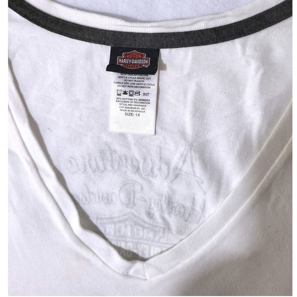 Harley Davidson‎ Motorcycle T Shirt Womens 1X Adventure Dover Ohio Top Bikercore - Picture 3 of 9